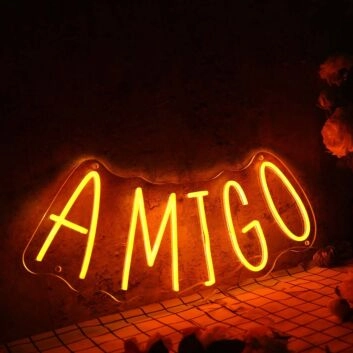 Amigo Orange Neon Sign