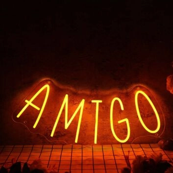 Amigo Orange Neon Sign