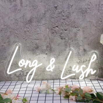 Long And Lash White Neon Sign
