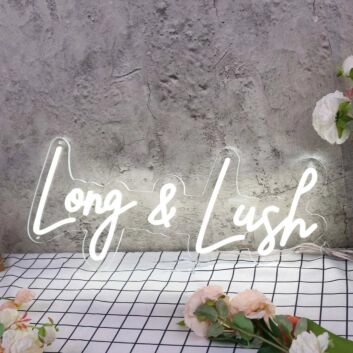 Long And Lash White Neon Sign