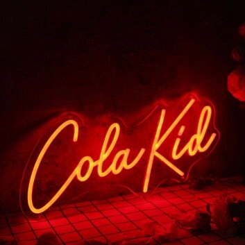 Cola Kid Red Neon Sign
