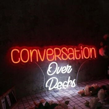 Conversation Over Rocks Custom Neon Sign