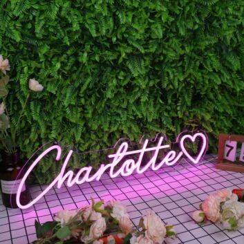 Charlotte Purple Neon Sign