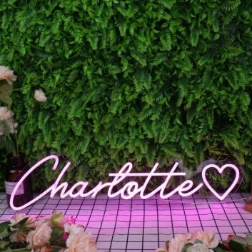 Charlotte Purple Neon Sign