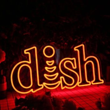 Dish Orange Custom Neon Sign