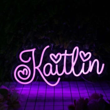 Kaitlin Dark Purple Neon Sign