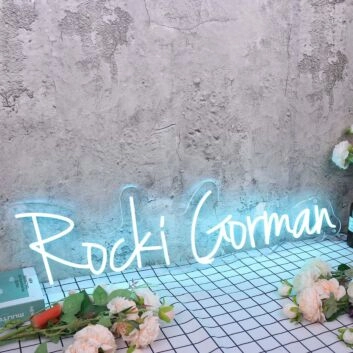 Rocki Gorman Blue Neon Sign