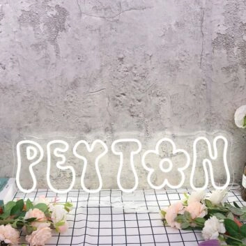 Peyton White Custom Neon Sign