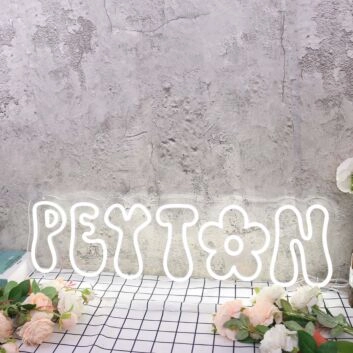 Peyton White Custom Neon Sign