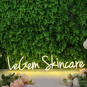 LeGem Skincare Yellow Neon Sign