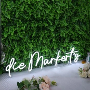 Die Markert&#039;s White Neon Sign