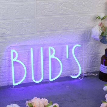 Bub&#039;s Blue Neon Sign