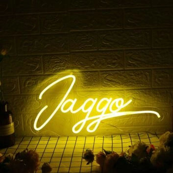 Jaggo Yellow Neon Sign