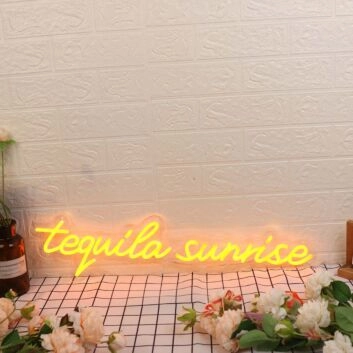 Tequila Sunrise Orange Neon Sign