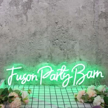 Fuson Party Barn Green Neon Sign
