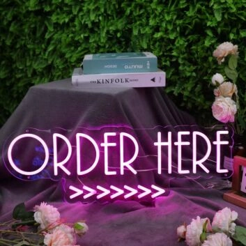 Order Here Pink Neon Sign