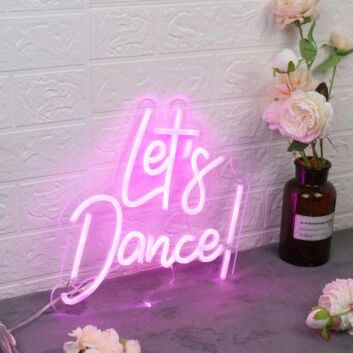 Let&#039;s Dance Pink Neon Sign