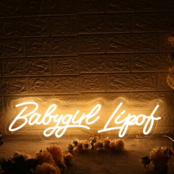 Babygirl Lipof Yellow Neon Sign