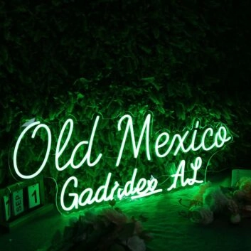 Old Mexico Gadsden AL Green Neon Sign