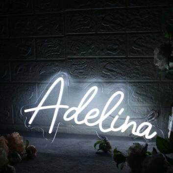 Adelina White Neon Sign