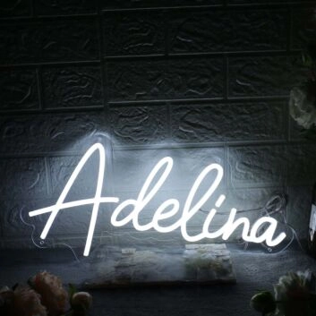 Adelina White Neon Sign