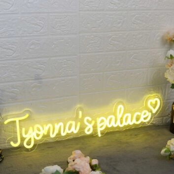 Jyonna&#039;s Palace Yellow Neon Sign