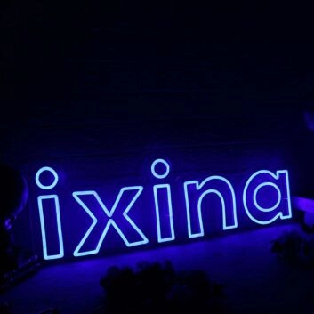 Ixina Blue Neon Sign