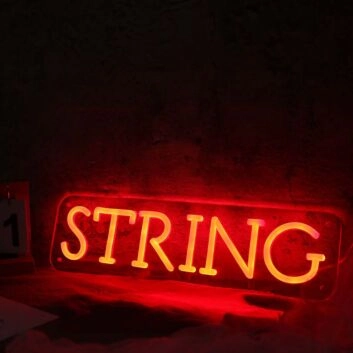 String Red Neon Sign