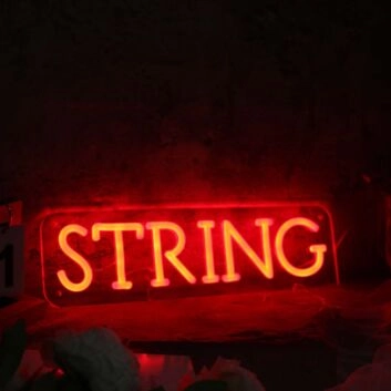 String Red Neon Sign