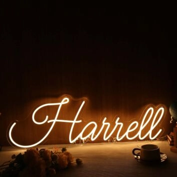 Harrell Yellow Neon Sign