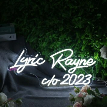 Lyric Rayne 2023 White Neon Sign
