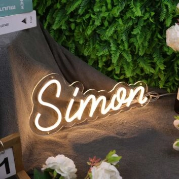 Simon Yellow Neon Sign