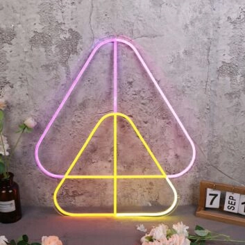 Overlapping Triangles Custom Neon Sign
