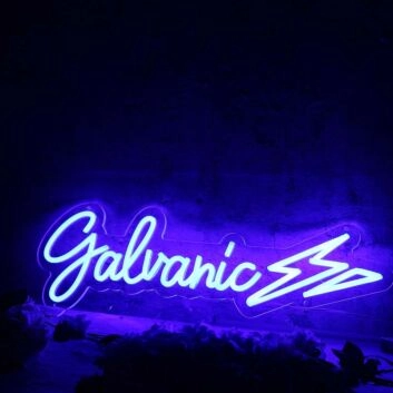 Galvanic Blue Neon Sign