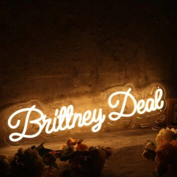 Brittney Deal Yellow Neon Sign