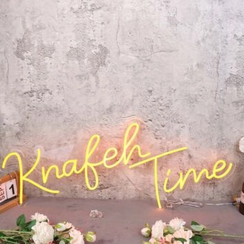 Knaleh Time Orange Neon Sign