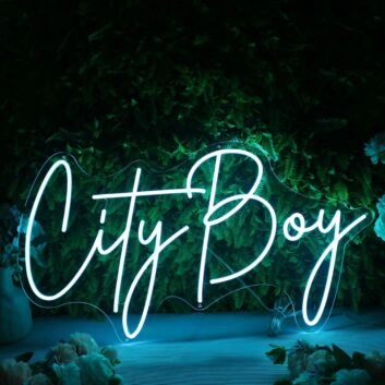 City Boy Blue Neon Sign