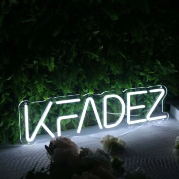 KFADEZ White Neon Sign