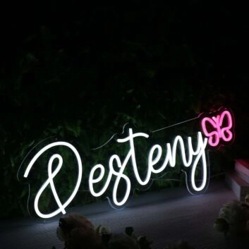 Desteny White Neon Sign