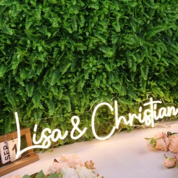 Lisa And Christian Yellow Neon Sign