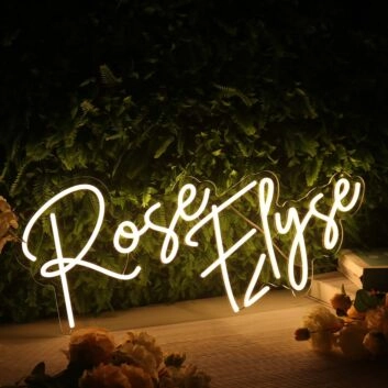 Rose Elyse Yellow Neon Sign