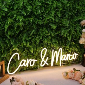 Caro And Marco Yellow Neon Sign