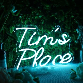 Tims Place Blue Neon Sign