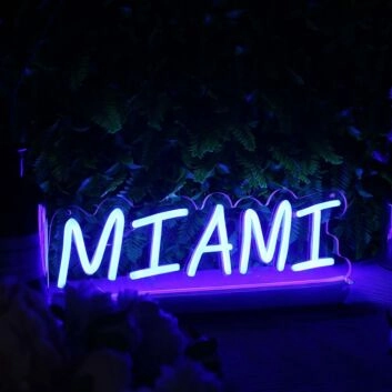 Miami Blue Neon Sign