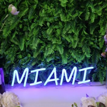 Miami Blue Neon Sign