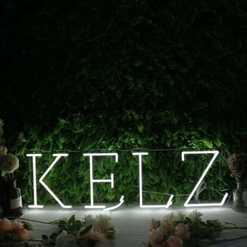 KELZ White Neon Sign
