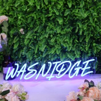 Wasnidge Blue Neon Sign