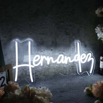 Hernandez White Neon Sign