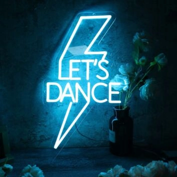 Lets Dance Blue Neon Sign