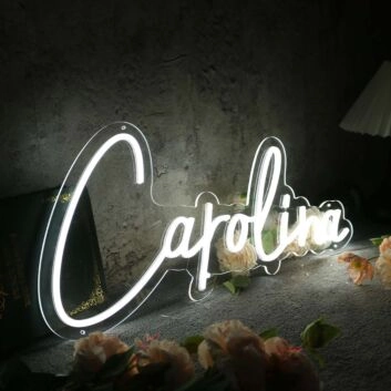 Carolina White Neon Sign